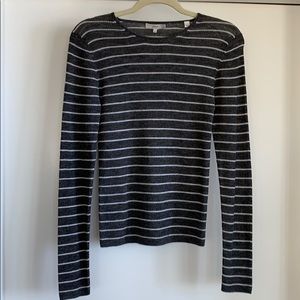 Vince Grey and White Sweater